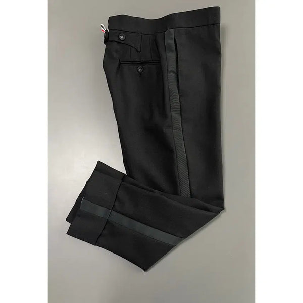 [BUNJANG] Thom Browne Black Wool Tuxedo Stripe Pants Slacks / [40] 톰브라운 블랙 울 턱시도 스트라이프 팬츠 슬렉스