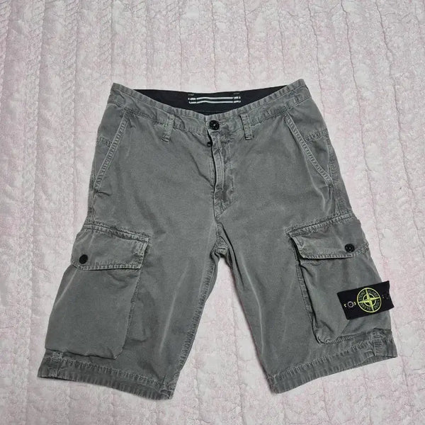 [BUNJANG] Stone Island Cargo Shorts Gray 28 / 정품 28-S 한글택 스톤아일랜드 카고반바지 그레이
