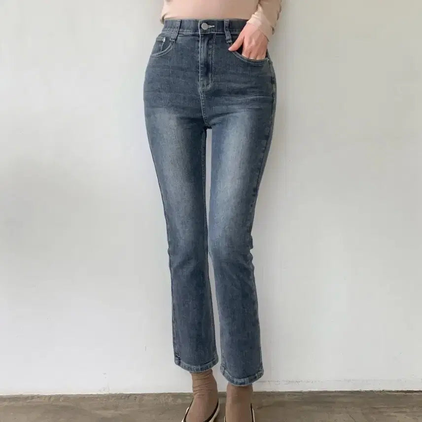 [BUNJANG] Slim Fit Stretch Denim Jeans / (새상품) 진청 워싱 스판 데님 M