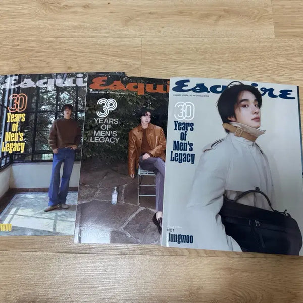 [BUNJANG] NCT Jungwoo Esquire Magazine October 2025 Cover Bundle Set (3 Volumes) / 에스콰이어 2025 10월 NCT 정우 커버 3권 일괄