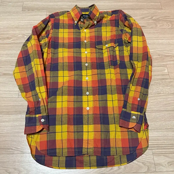 [BUNJANG] Drake's Linen/Cotton Button-Down Shirt / 드레익스 원포켓 린넨/코튼 버튼다운 셔츠 15(38)