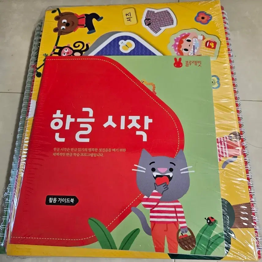 [BUNJANG] Blue Rabbit Korean Language Activity Workbook Set / 새상품) 블루래빗 한글 시작 활동지