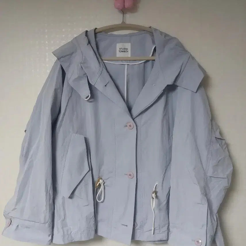 [BUNJANG] STUDIO TOMBOY Hooded Jacket Light Blue / 스튜디오 톰보이 후드 자켓 라이트블루