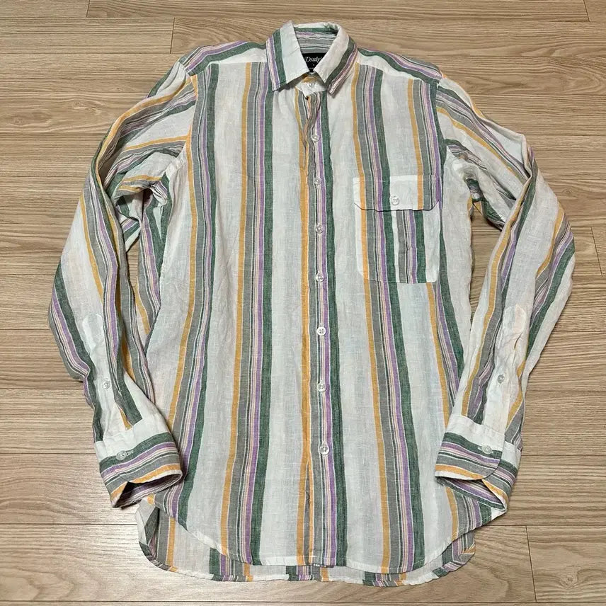 [BUNJANG] Drake's Linen One-Pocket Shirt / 드레익스 원포켓 린넨셔츠 S