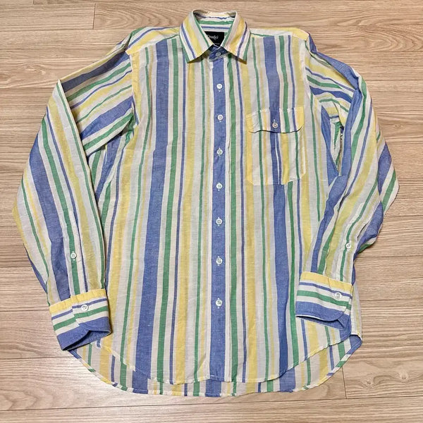 [BUNJANG] Drake's Linen/Cotton One-Pocket Shirt / 드레익스 원포켓 린넨/코튼 셔츠 S