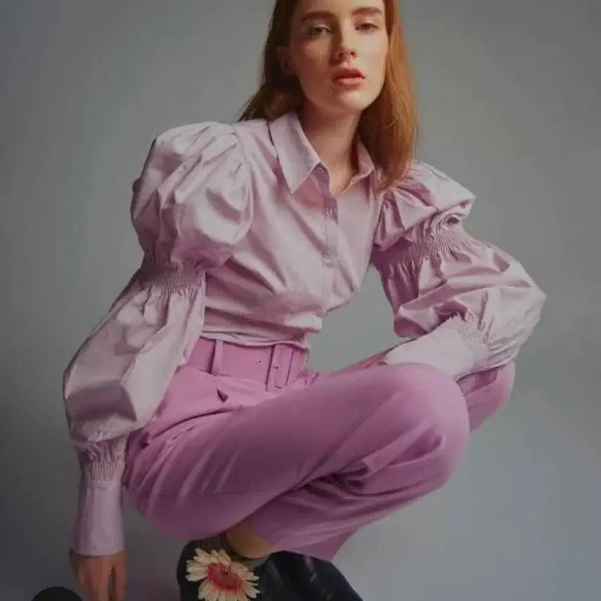 [BUNJANG] ZARA Pink Poplin Blouse / L 자라 ZARA 핑크 포플린 블라우스