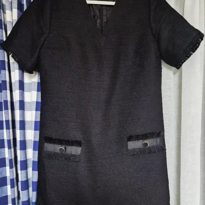 [BUNJANG] 8seconds Black Tweed Mini Dress / 에잇세컨즈 블랙 미니 원피스