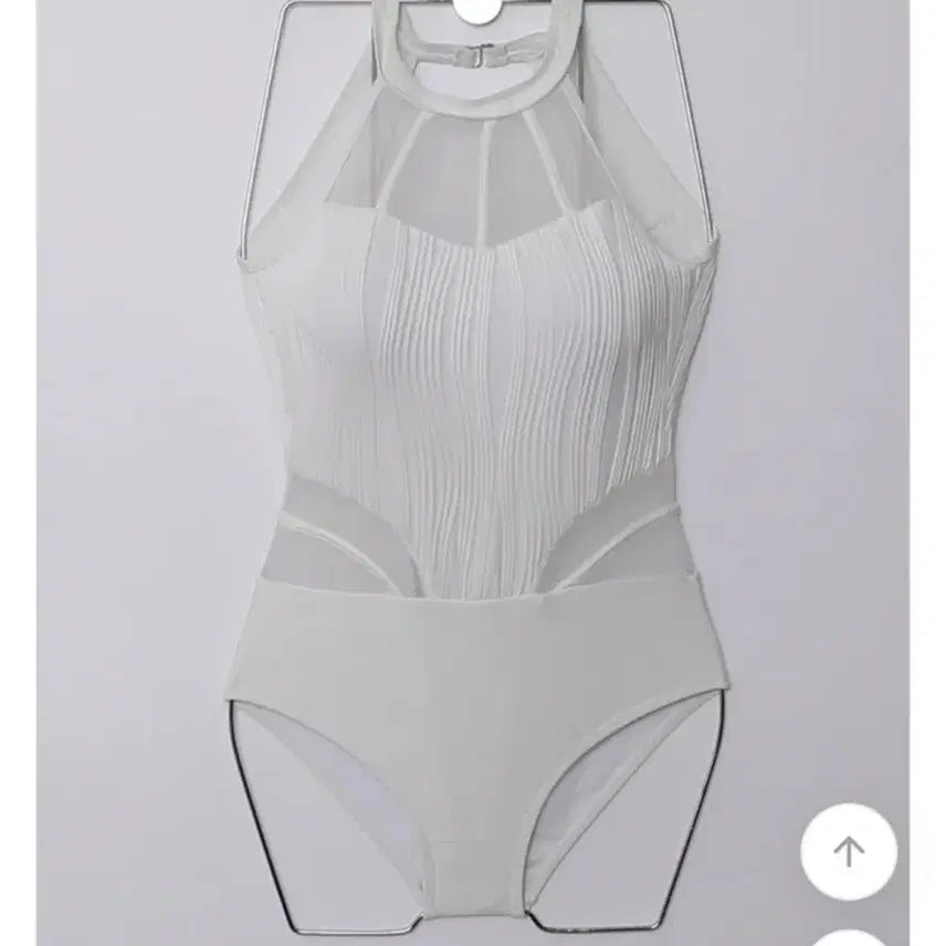 [BUNJANG] White See-Through Monokini / 새상품) 화이트 시스루 모노키니