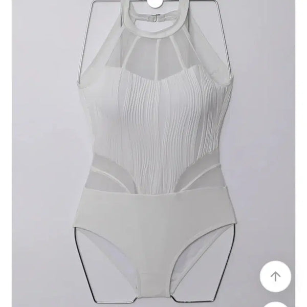 [BUNJANG] White See-Through Monokini / 새상품) 화이트 시스루 모노키니