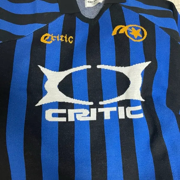 [BUNJANG] Critic Stripe Racing Jersey Knit XL / 크리틱 스트라이프 레이싱 저지 니트 XL 1번입음