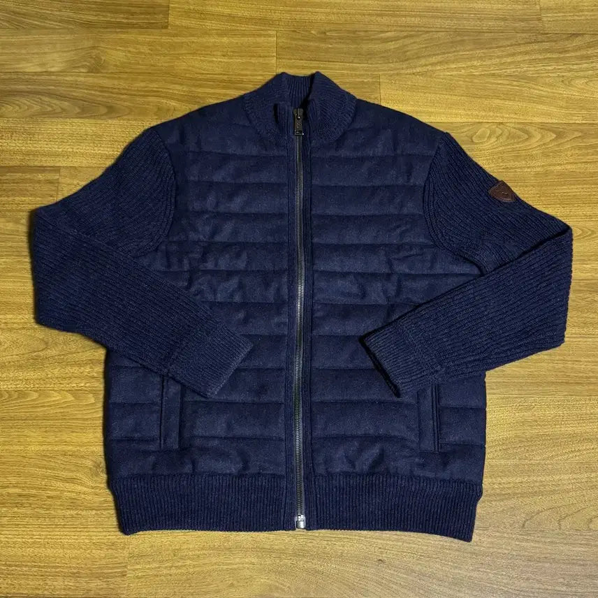[BUNJANG] Polo Ralph Lauren Quilted Wool Cashmere Full-Zip Cardigan - Indigo (M) / 폴로 퀼팅 울 캐시미어 풀집업 가디건 M사이즈 인디고컬러