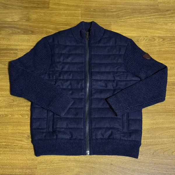 [BUNJANG] Polo Ralph Lauren Quilted Wool Cashmere Full-Zip Cardigan - Indigo (M) / 폴로 퀼팅 울 캐시미어 풀집업 가디건 M사이즈 인디고컬러