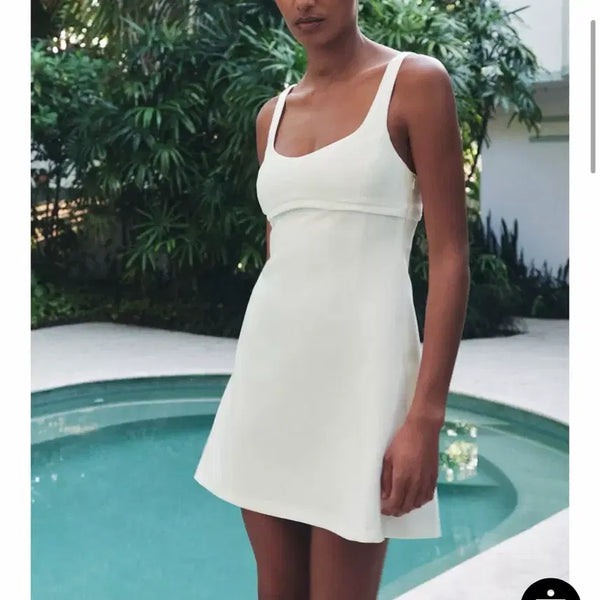 [BUNJANG] Zara White Mini A-Line Dress / 자라 화이트 미니 A라인 원피스