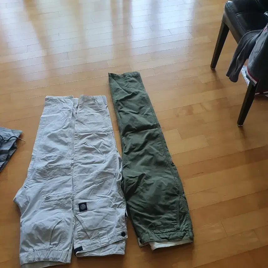 [BUNJANG] Cotton Cargo Pants (Beige Shorts & Khaki Long Pants) - Casual Wear / 카고바지