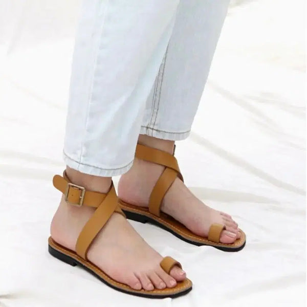 [BUNJANG] Karen White Cowhide Sandals / 카렌화이트 소가죽 샌들 <새상품>