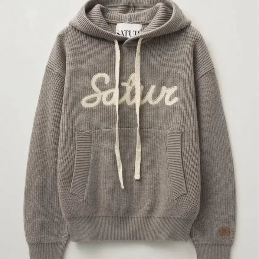 [BUNJANG] SATUR Cashmere Knit Hoodie Set WS Taupe Brown / SATUR 세터 캐시미어 니트 후드티 세트 WS