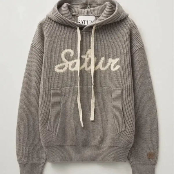 [BUNJANG] SATUR Cashmere Knit Hoodie Set WS Taupe Brown / SATUR 세터 캐시미어 니트 후드티 세트 WS