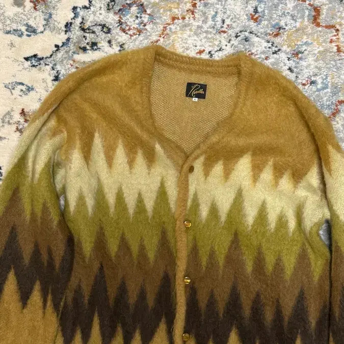 [BUNJANG] Needles Mohair Diamond Cardigan L / Needles 모헤어 다이아몬드 가디건 L