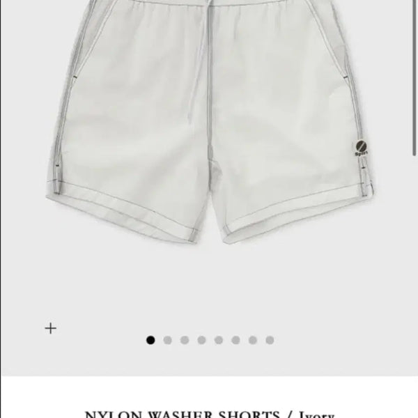 [BUNJANG] Heritagefloss Nylon Washer Shorts White S / 헤리티지플로스 heritagefloss 숏팬츠 화이트 S