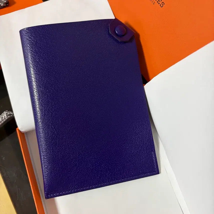 [BUNJANG] Hermes Tam Tam Passport Holder Purple G Stamp / 에르메스 타막 여권지갑 여권케이스 퍼플 G각인 새상품