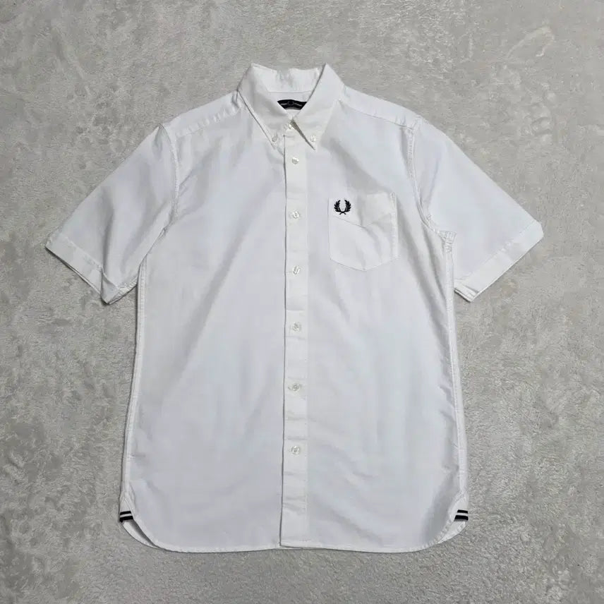 [BUNJANG] Fred Perry White Short Sleeve Shirt / (M)프레드페리 화이트 반팔 셔츠