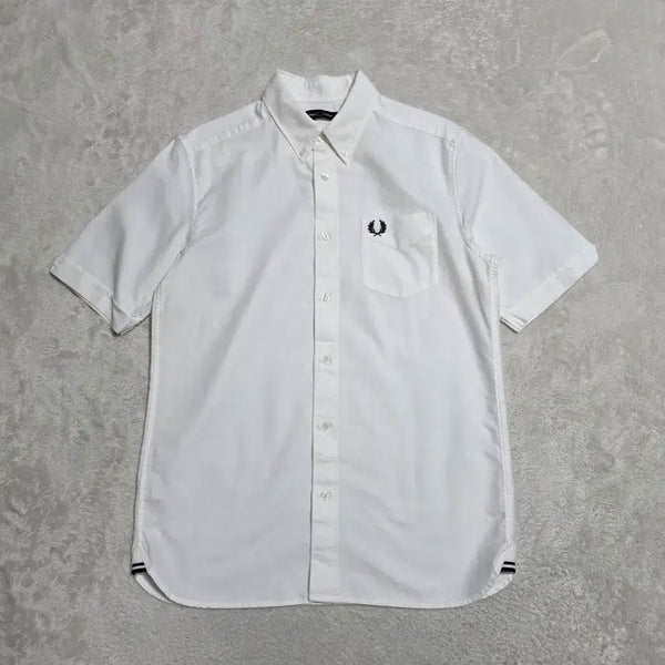 [BUNJANG] Fred Perry White Short Sleeve Shirt / (M)프레드페리 화이트 반팔 셔츠