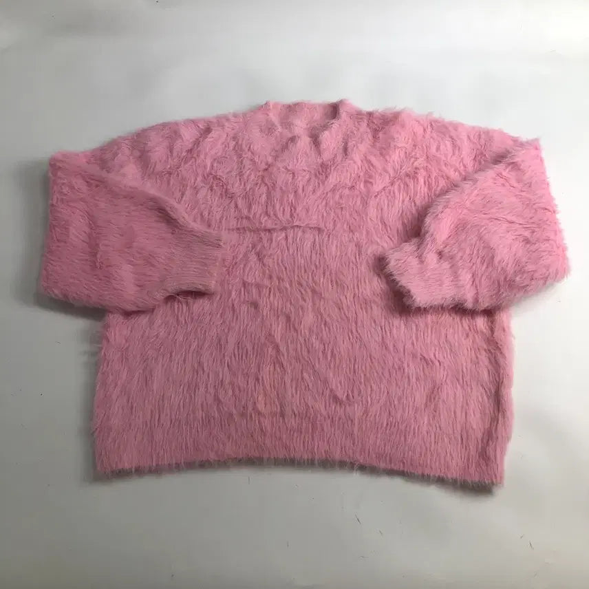 [BUNJANG] Pink Knit Sweater / 핑크색 털실 니트 스웨터