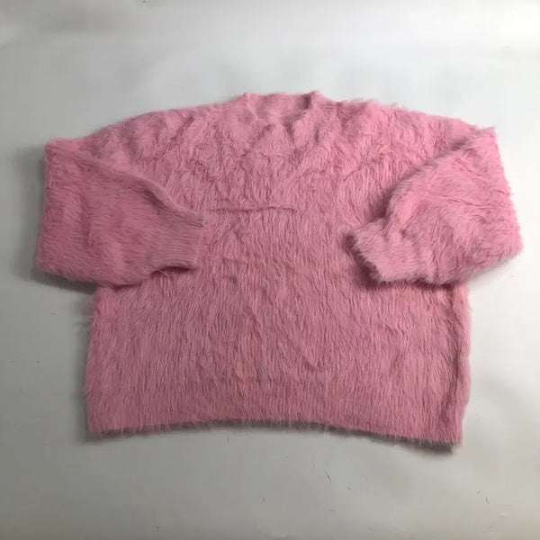 [BUNJANG] Pink Knit Sweater / 핑크색 털실 니트 스웨터