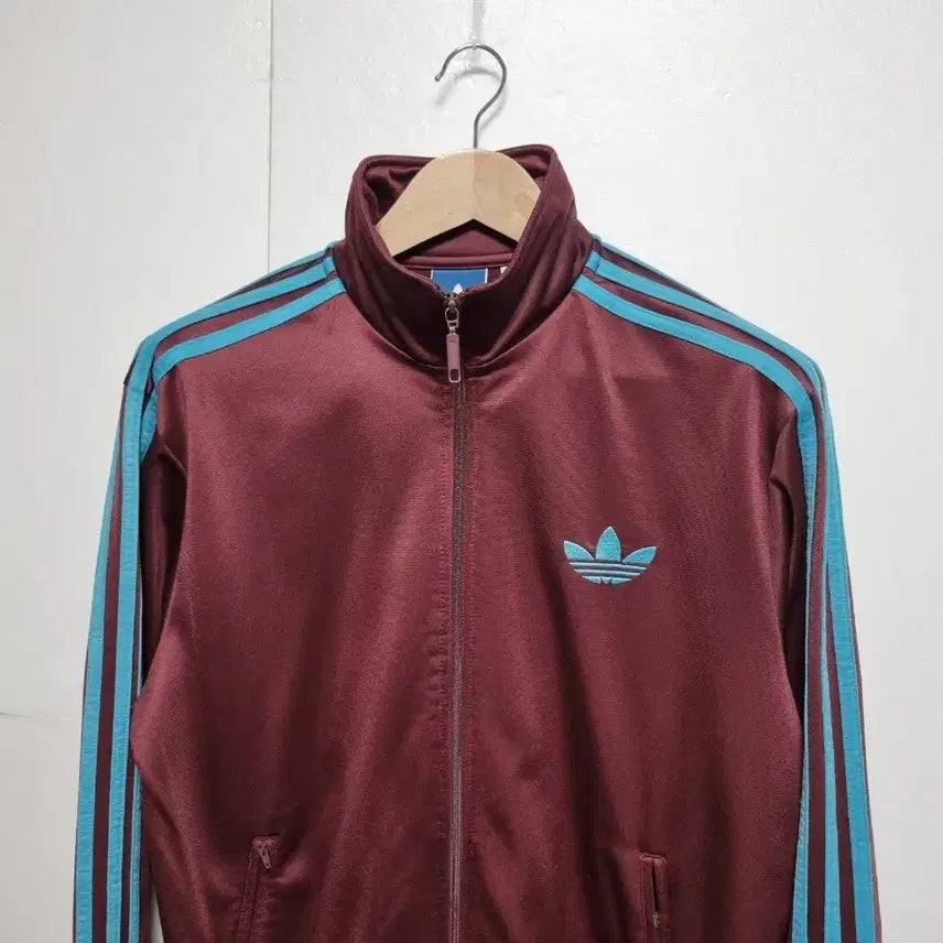 [BUNJANG] Adidas Burgundy OG Firebird Track Top Jersey / 남성 아디다스 버건디 OG 불꽃 구 파이어버드 트랙탑 져지 저지 집업