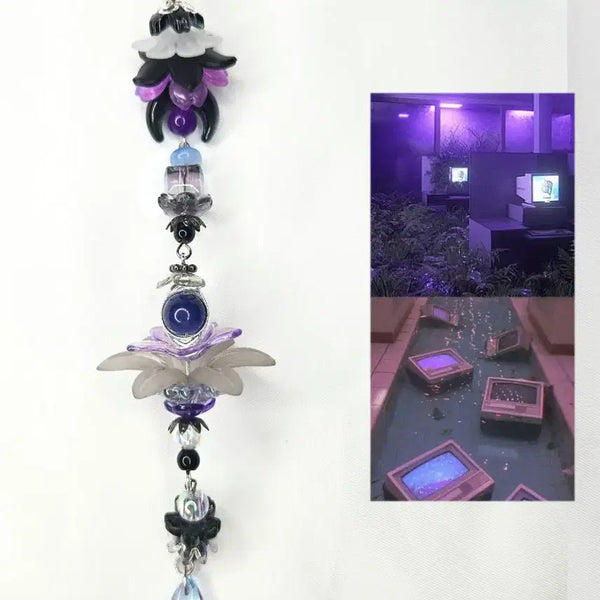 [BUNJANG] Purple Mood Bead Keychain / 보라빛 무드 비즈 키링