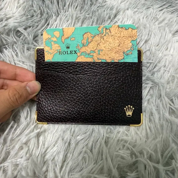 [BUNJANG] Rolex Leather Card Holder Brown / 롤렉스 가죽 카드지갑 브라운