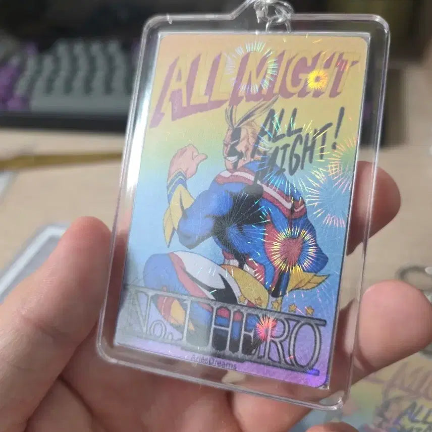 [BUNJANG] My Hero Academia All Might Hologram Keychain (2 Versions) / 나의 히어로 아카데미 올마이트 키링 2가지 버전