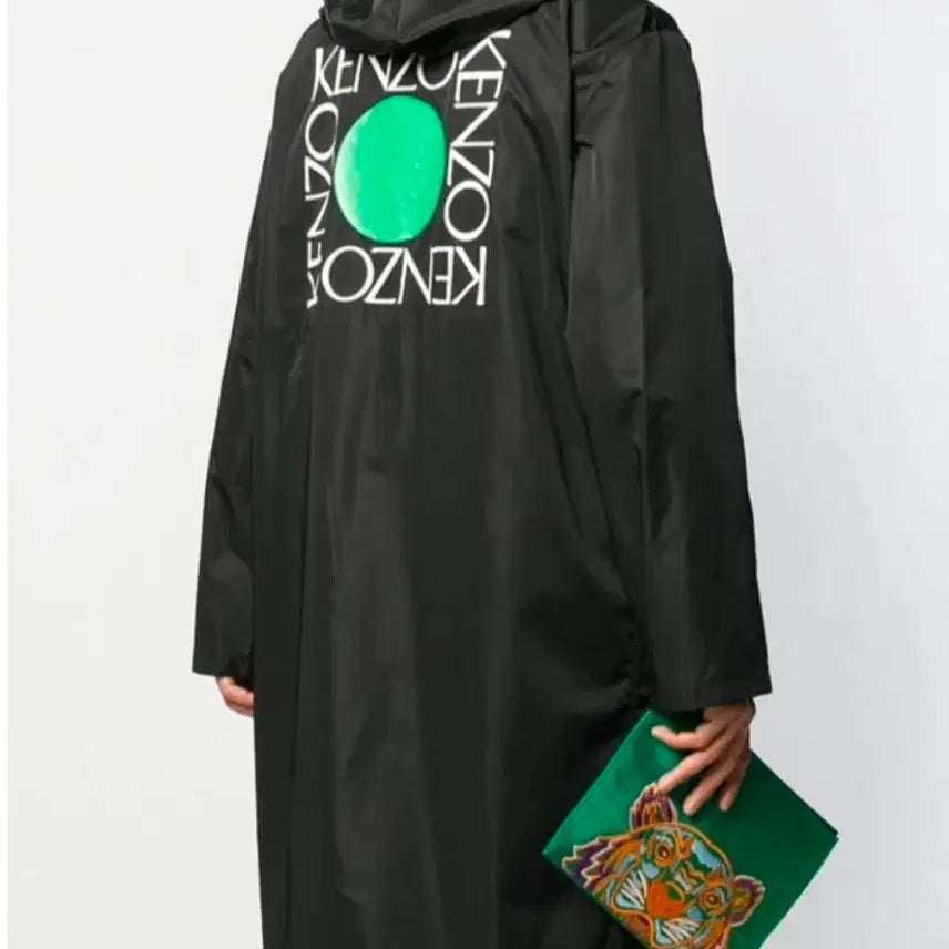 [BUNJANG] Kenzo Packable Hood Raincoat Black M / 2019 SS시즌 KENZO 겐조 패커블 후드 레인코트 바람막이 M 블랙