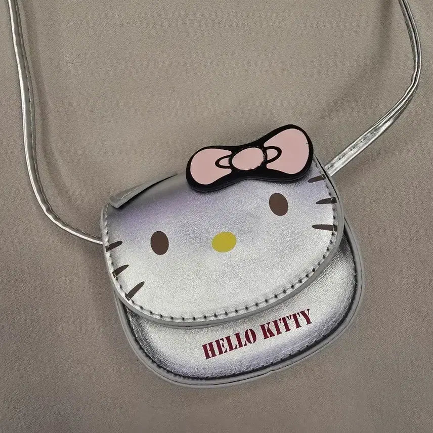 [BUNJANG] Hello Kitty Silver Mini Crossbody Bag / 헬로키티 실버 미니 크로스백