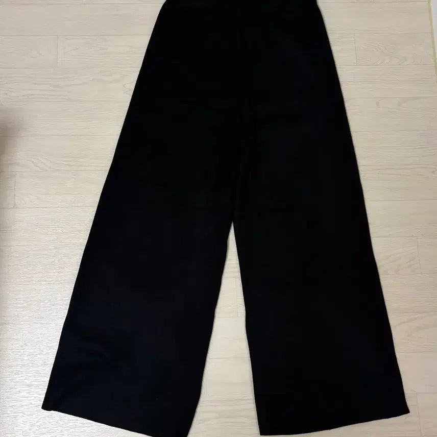 [BUNJANG] Black Wide Knit Pants / 블랙 와이드 니트 팬츠