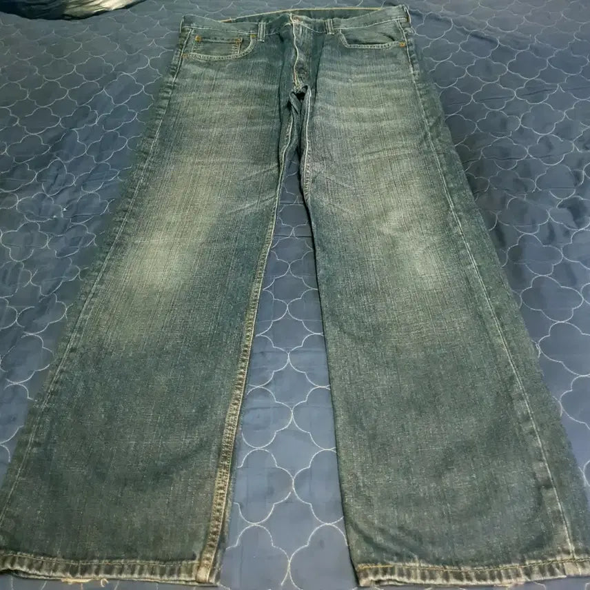 [BUNJANG] Levi's Blank Tab 569 Loose Straight Washed Denim Pants Indigo / 리바이스 블랭크탭 569 루즈 스트레이트 워싱 데님팬츠 인디고 (34)
