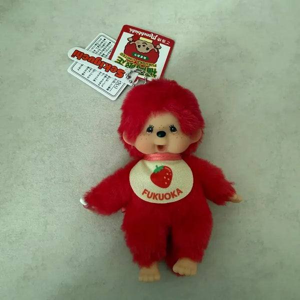 [BUNJANG] Monchhichi Fukuoka Limited Strawberry Keychain (New) / 몬치치 후쿠오카 지역한정 딸기 키링