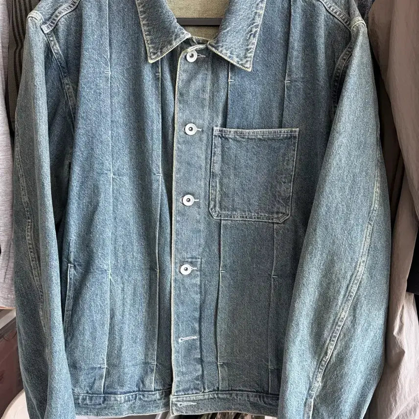 [BUNJANG] HAZZYS Men's Blue Trucker Jacket / 해칭룸 트러커 빈티지 블루 3사이즈
