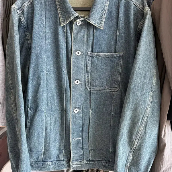 [BUNJANG] HAZZYS Men's Blue Trucker Jacket / 해칭룸 트러커 빈티지 블루 3사이즈