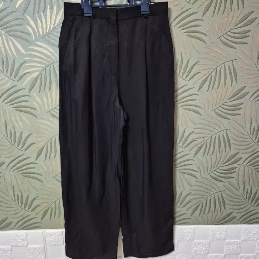 [BUNJANG] Sandro Wide-Leg Trousers Black / 산드로 와이드 슬랙스바지