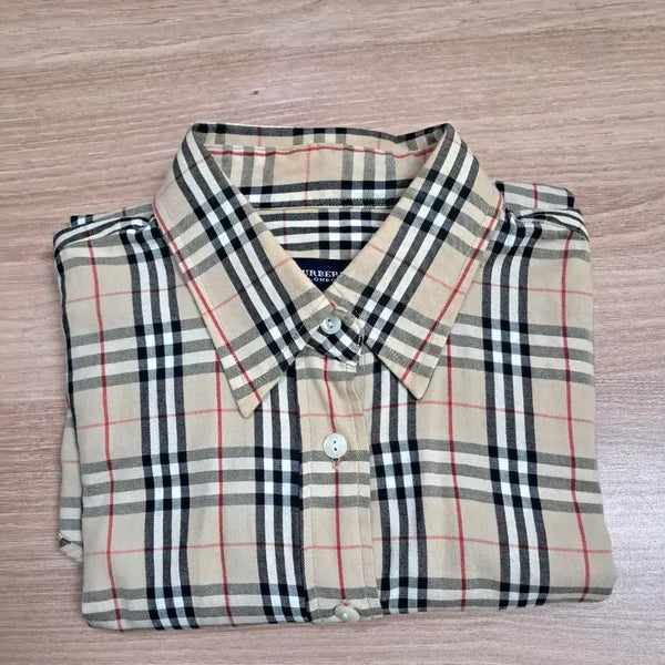 [BUNJANG] Burberry Check Short Sleeve Shirt / 버버리 체크 반팔 셔츠