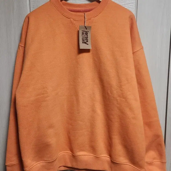 [BUNJANG] Jersey Factory Orange Sweatshirt (L~XL) / Jersey Factory 오렌지 맨투맨 티셔츠 (L~XL)(새상품)