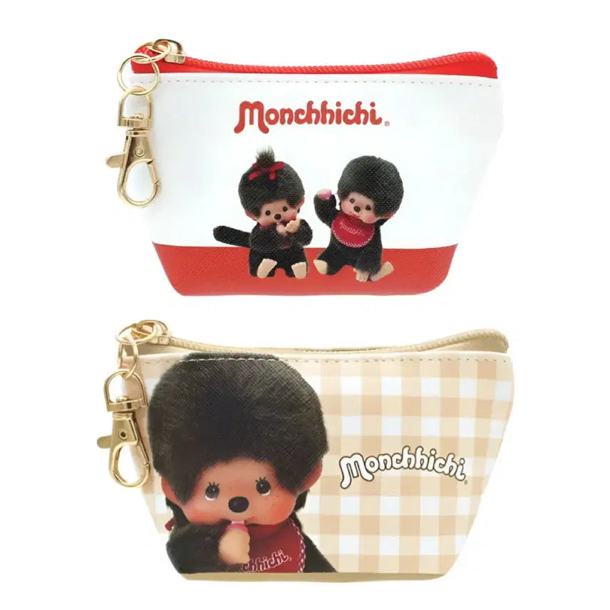[BUNJANG] Monchhichi Triangular Mini Pouch (2 Types) / 몬치치 삼각 미니 파우치 2종