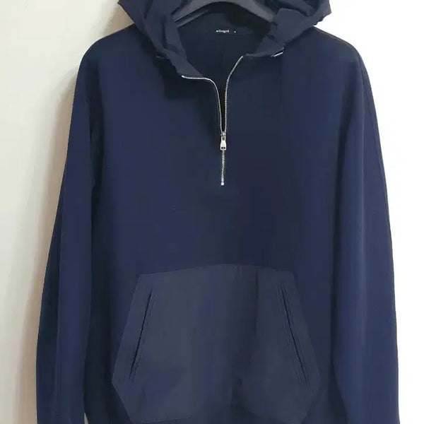 [BUNJANG] Allegri Half-Zip Hooded Anorak Navy M / 알레그리 하프후드 집업 아노락 판매해요
