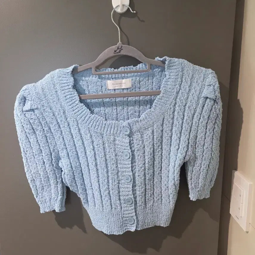 [BUNJANG] Sagebrush Short-Sleeve Knit Cardigan / 세이지브러쉬 반팔 니트가디건