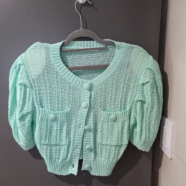 [BUNJANG] Endorphin Summer Knit Cardigan / 엔돌핀 여름니트 가디건