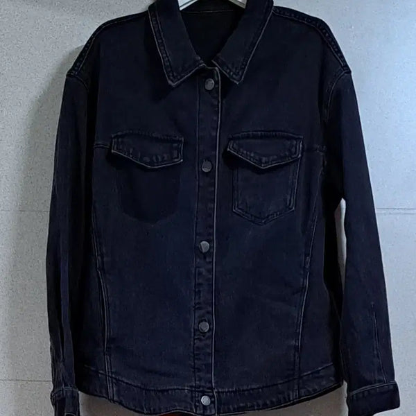 [BUNJANG] Black Denim Jacket - Stretchy, New Condition / (새상품)블랙 청자켓 신축성짱