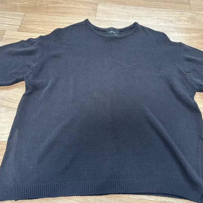 [BUNJANG] Summer Black Mesh See-Through Knit Top / 여름 블랙 그물 시스루 니트