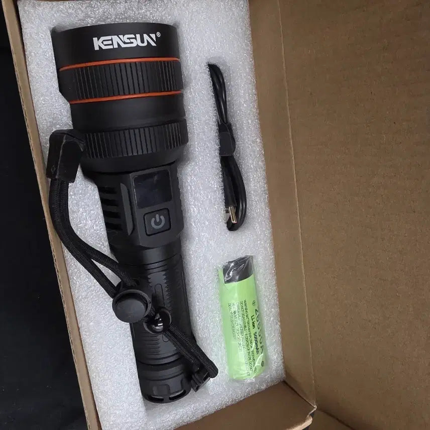 [BUNJANG] KENSUN Powerful LED Flashlight with 5000mAh Battery / KENSUN 강력한 LED 손전등