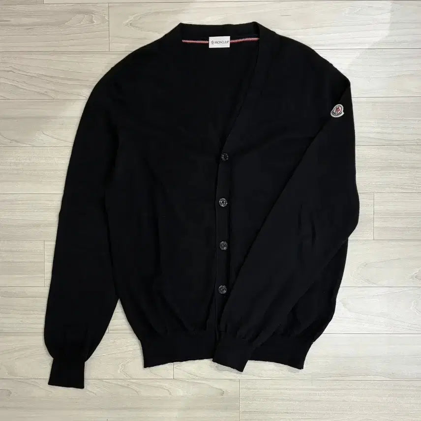[BUNJANG] Moncler Genuine Men's Black Cardigan / (L) 몽클레어 정품 남성 블랙 가디건